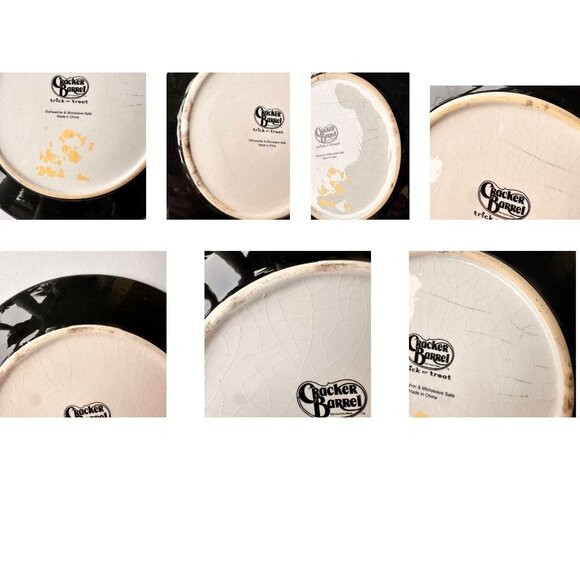 VTG Cracker Barrel Trick or Treat Snack Plates Halloween Owl Jack O Lantern READ - Picture 12 of 12